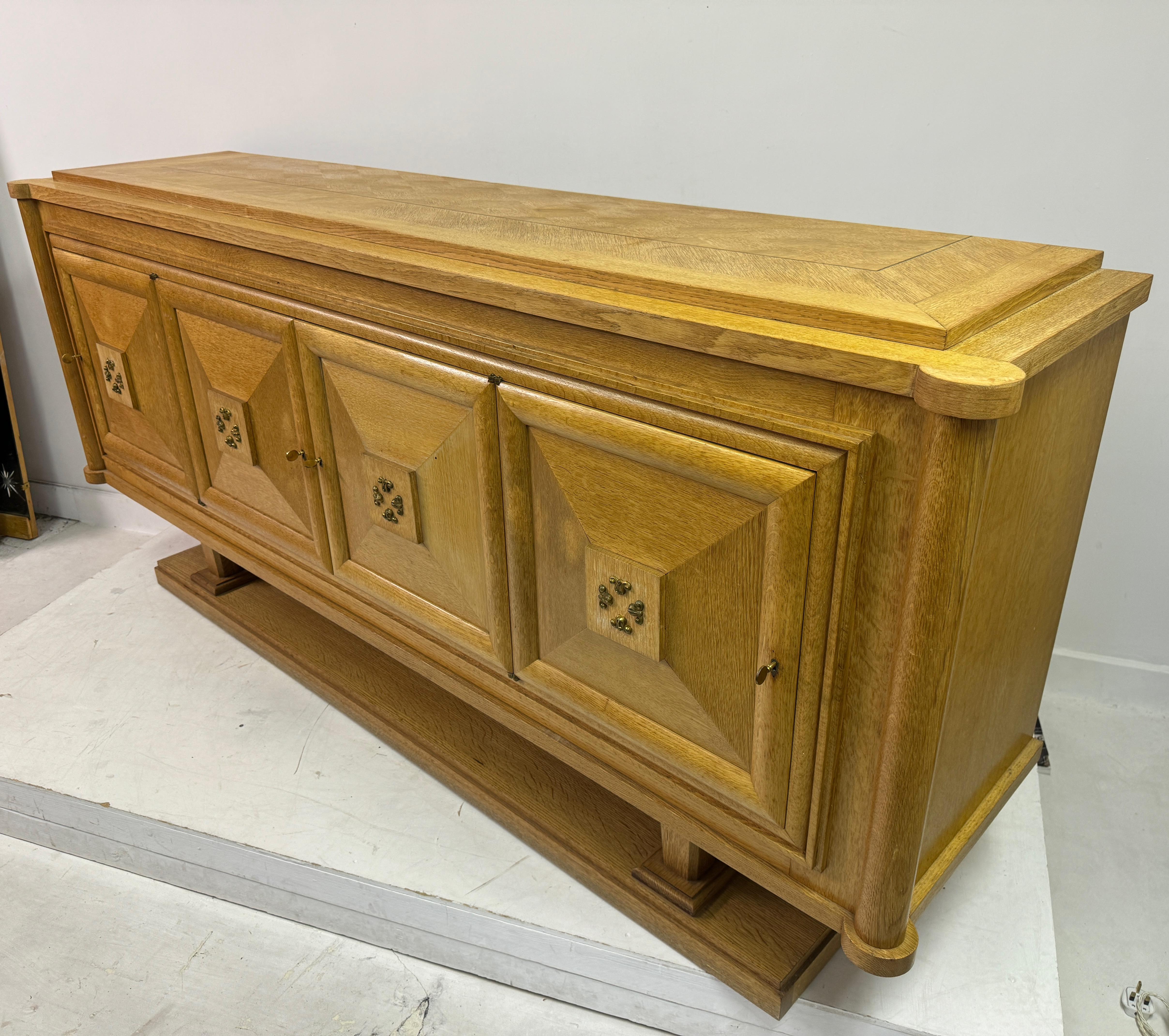 Credenza buffet francese in Oak Art Deco anni '30-'40 in vendita 8