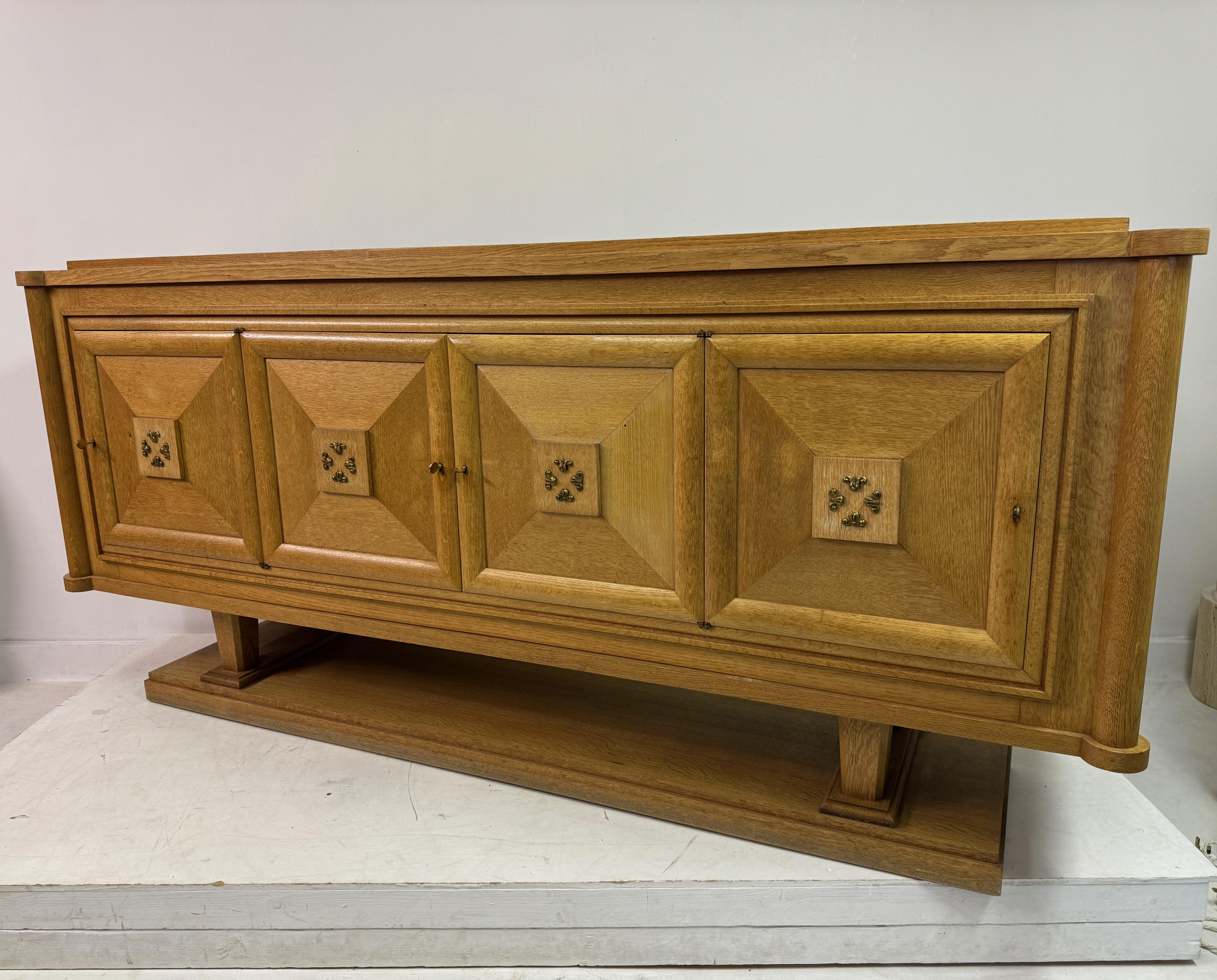 Credenza buffet francese in Oak Art Deco anni '30-'40 in vendita 9