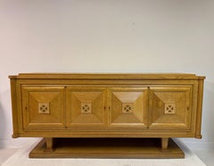 Oak Art Deco French Buffet Sideboard 1930s-1940s