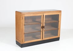 Oak Art Deco Haagse School Bookcase, 1920s