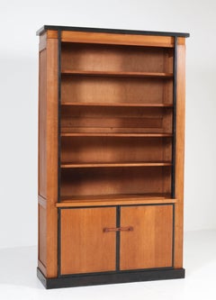 Oak Art Deco Haagse School Bookcase by Jan Brunott, 1920s