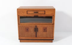 Oak Art Deco Haagse School Cabinet, 1920s