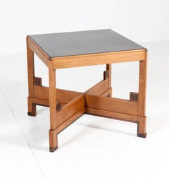 Oak Art Deco Haagse School Coffee Table, 1920s