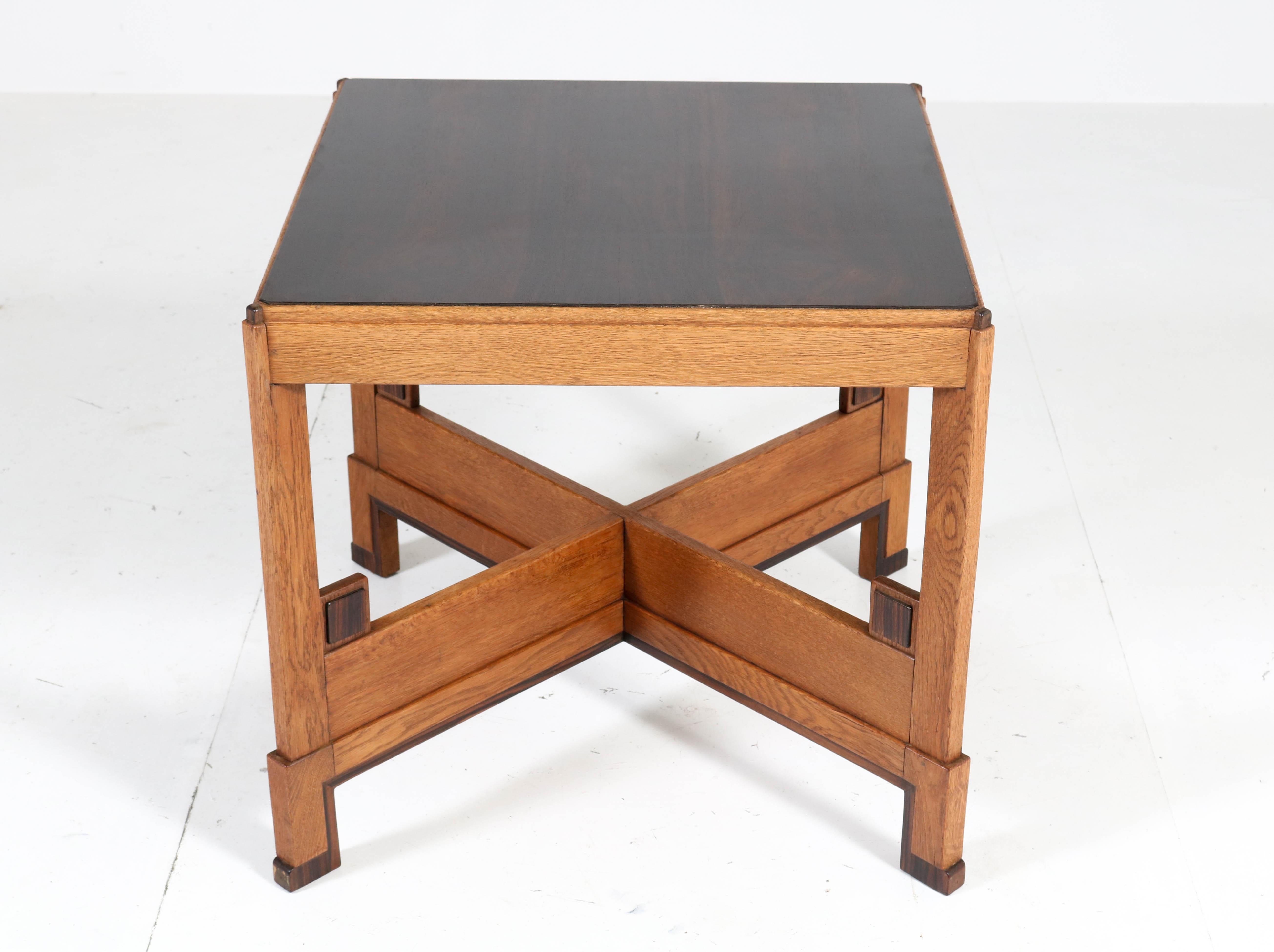 Oak Art Deco Haagse School Coffee Table, 1920s In Good Condition In Amsterdam, NL