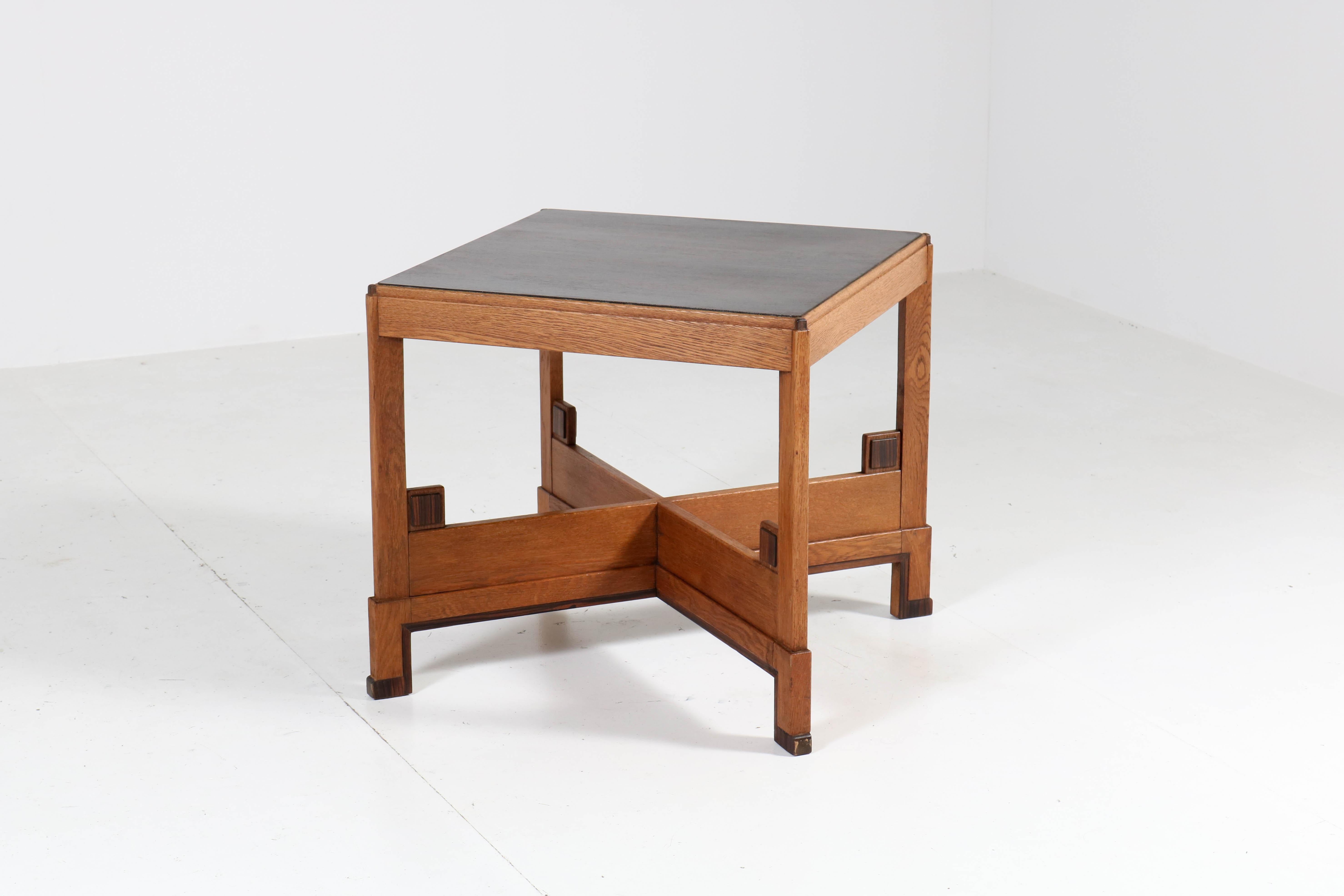 Early 20th Century Oak Art Deco Haagse School Coffee Table, 1920s