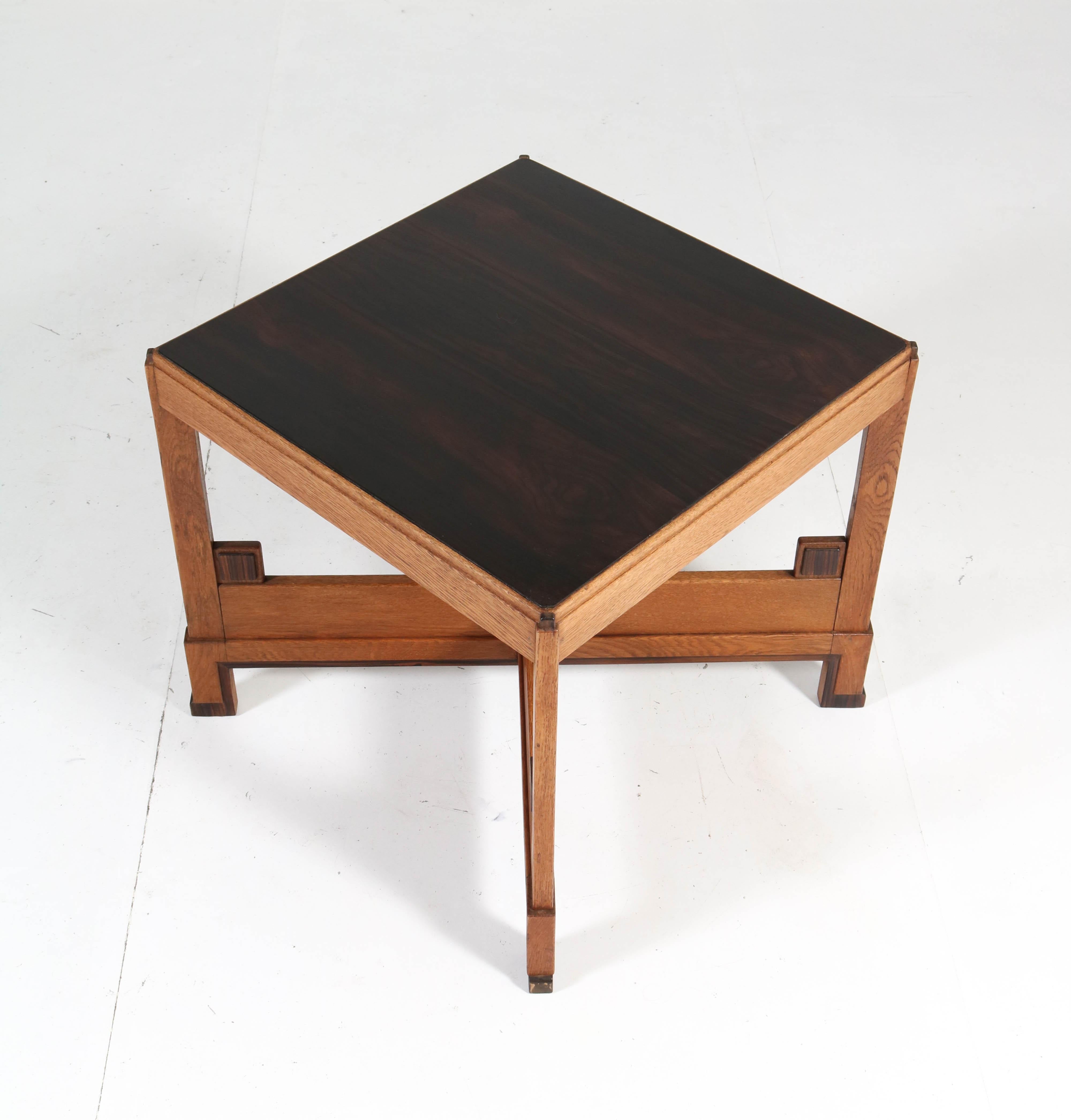 Macassar Oak Art Deco Haagse School Coffee Table, 1920s