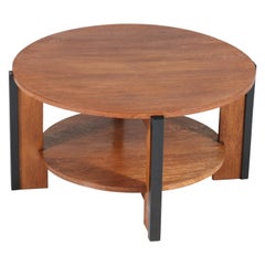 Oak Art Deco Haagse School Coffee Table by Jan Brunott, 1920s