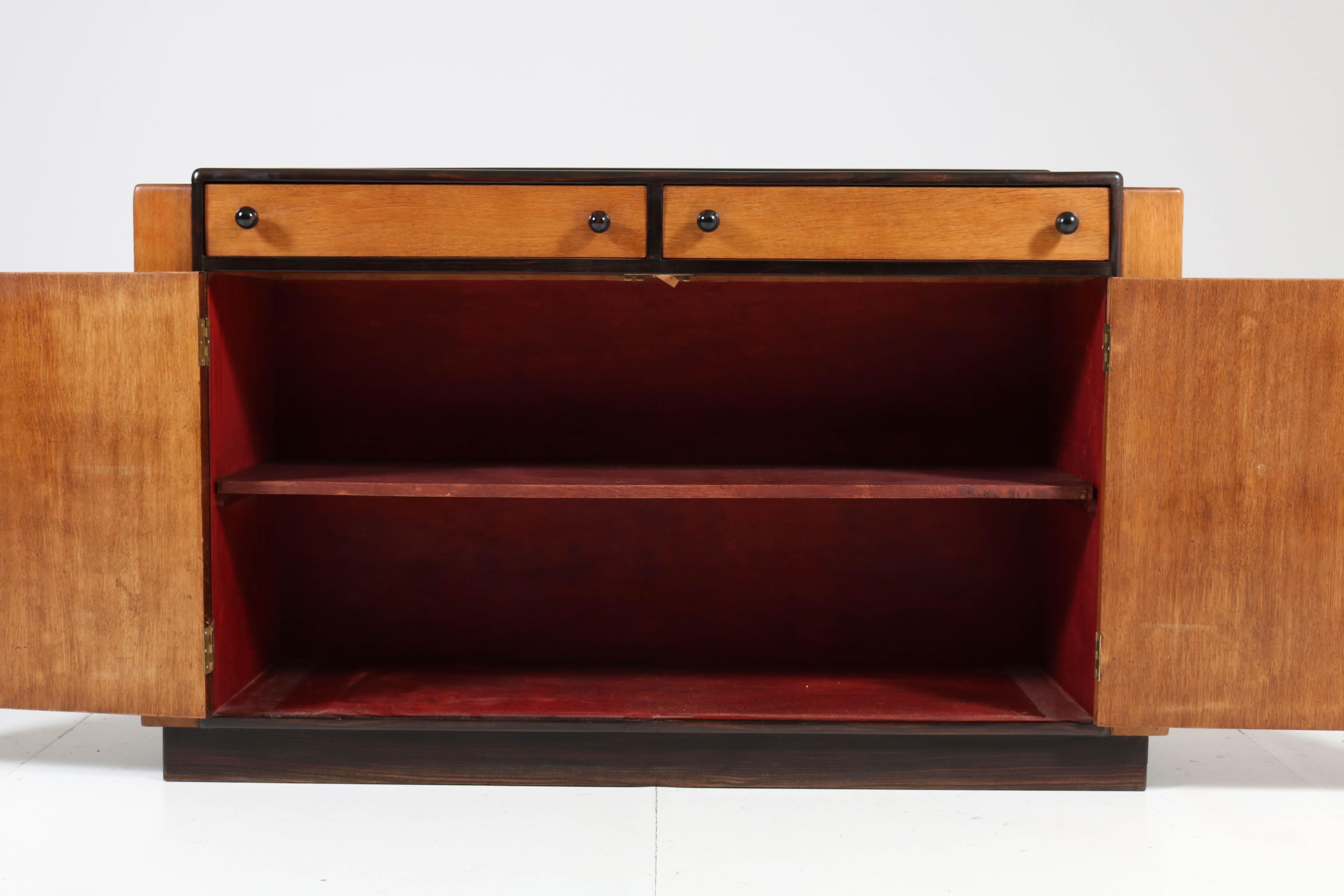 Early 20th Century Oak Art Deco Haagse School Credenza or Sideboard by P.E.L. Izeren, 1920s