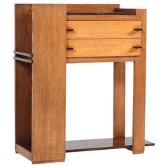 Oak Art Deco Haagse School Hall Cabinet by H. Kempkes Jr., 1920s