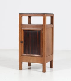 Oak Art Deco Haagse School Nightstand by Paul Bromberg for H. Pander & Zonen