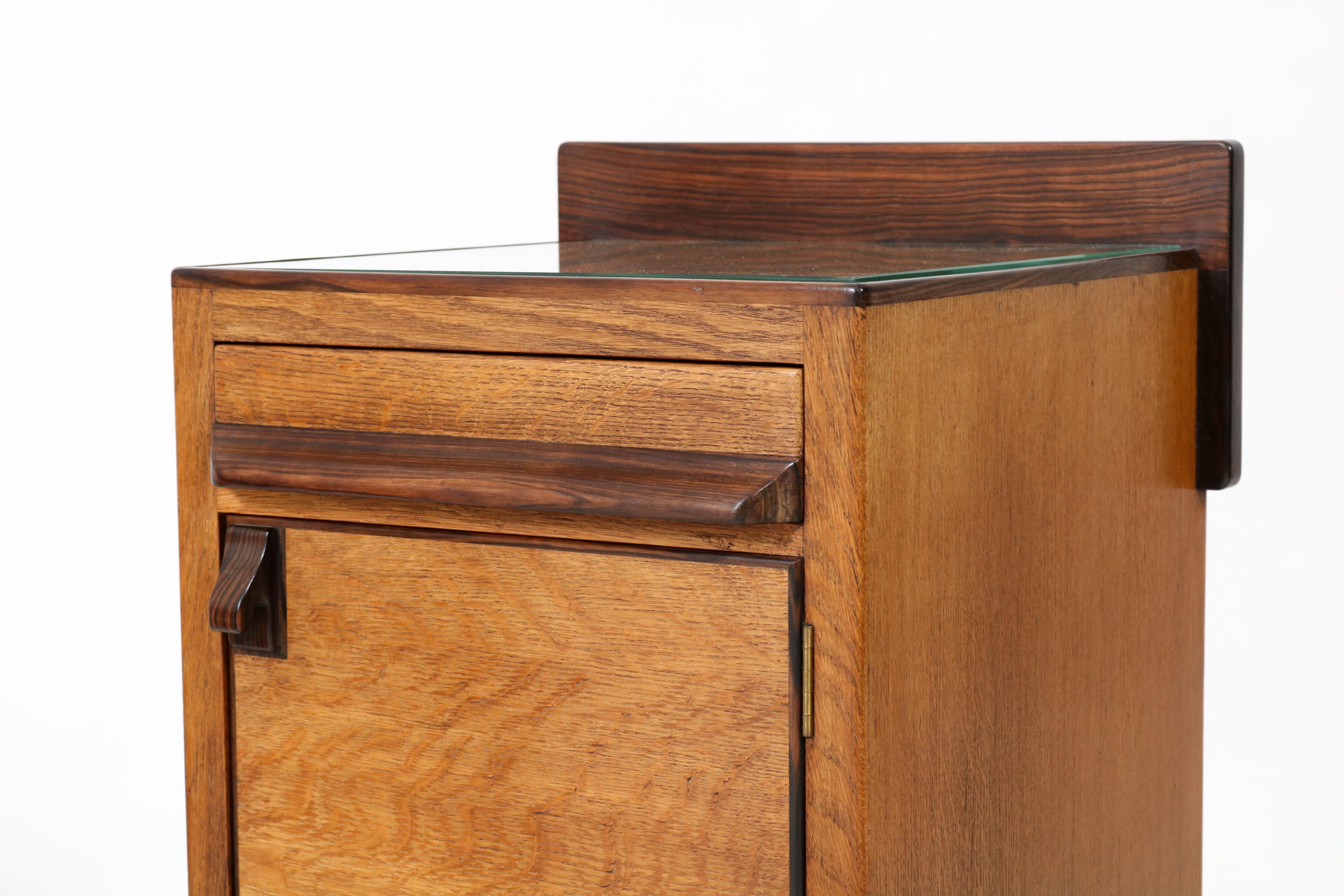 Oak Art Deco Haagse School Nightstands or Bedside Tables by Anton Lucas, 1920s 1