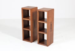 Oak Art Deco Haagse School Pedestal Tables by P.E.L. Izeren, 1920s