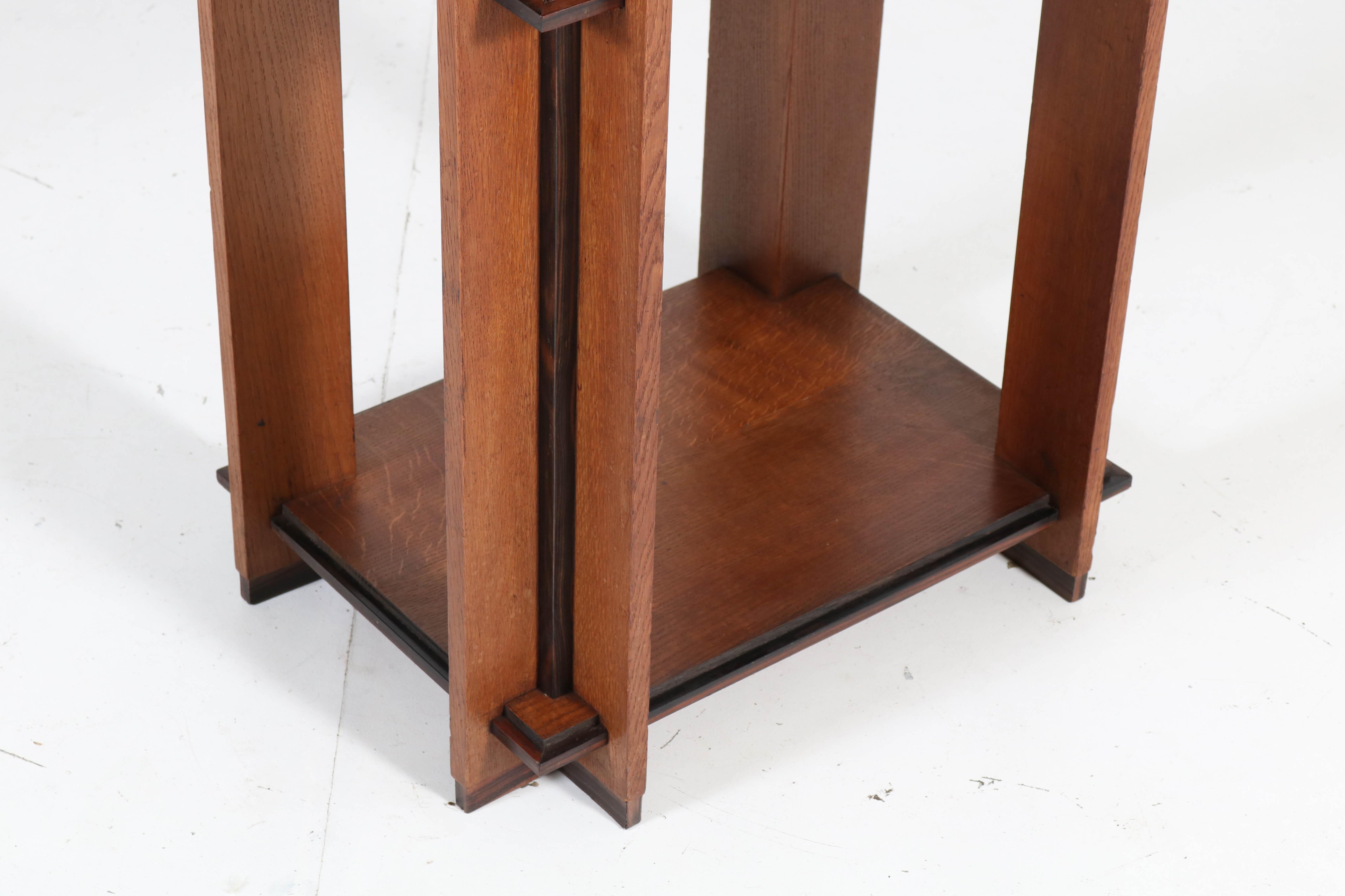 Early 20th Century Oak Art Deco Haagse School Sewing Table by J. Roodenburgh, 1920s