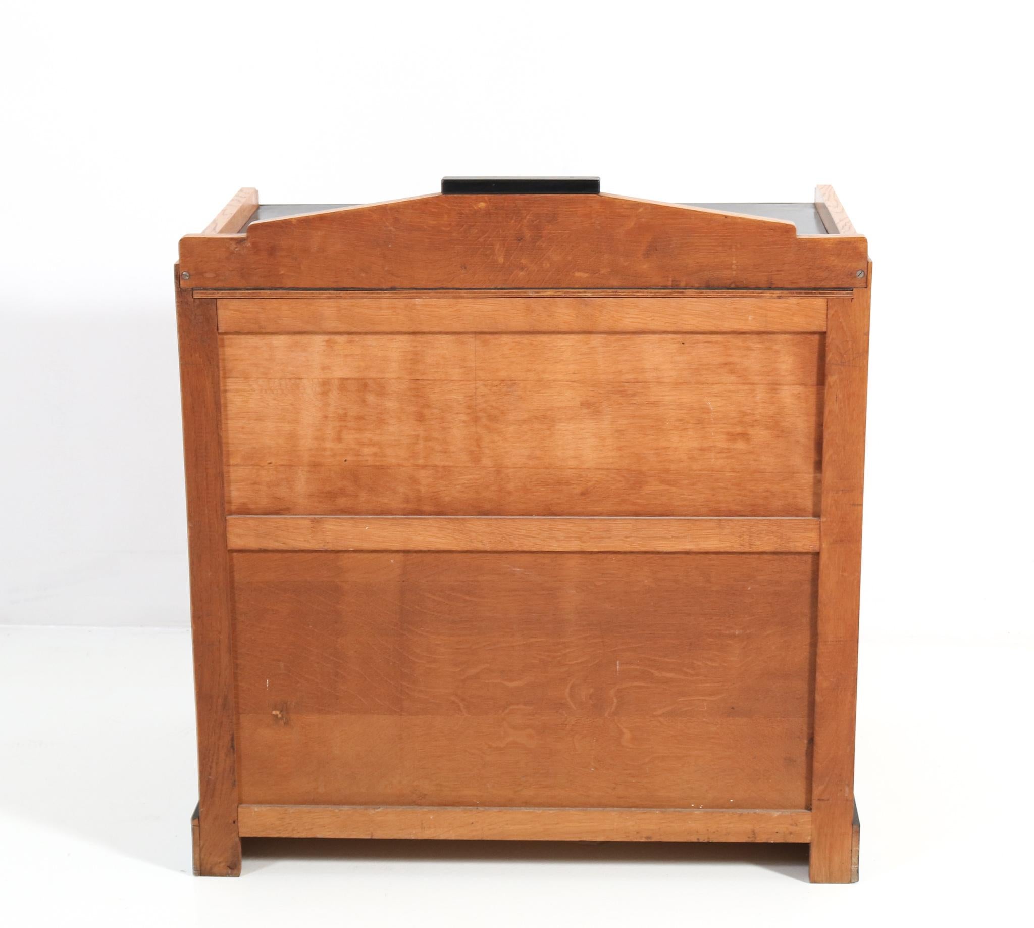 Oak Art Deco Haagse School Tea Cabinet by Jan Brunott, 1920s 4