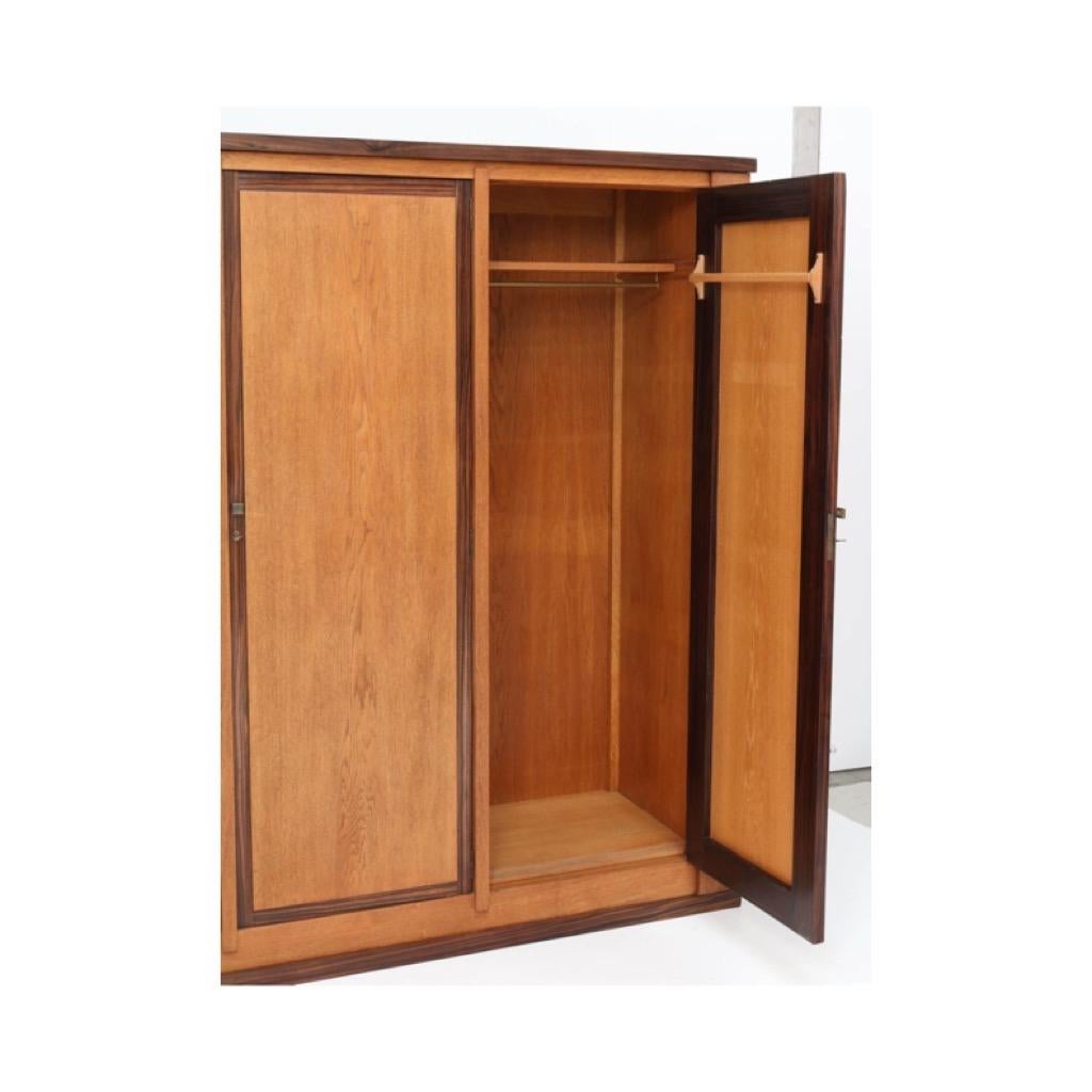 Oak Art Deco Haagse School Wardrobe by Hendrik Wouda for H. Pander & Zonen, 1924 3