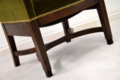 Art-Déco- Management-Stühle aus grünem Samt von Pander and Sons