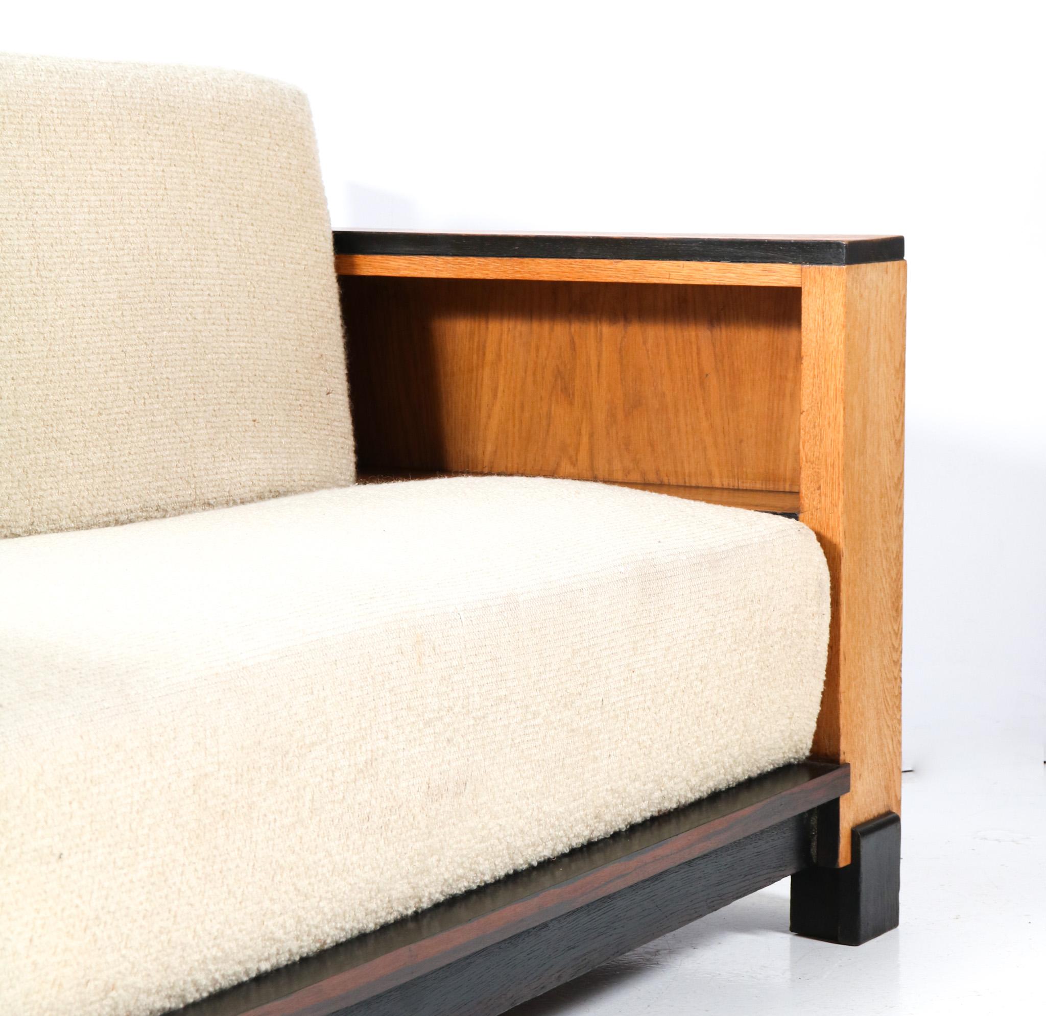 Early 20th Century Oak Art Deco Modernist Bench or Sofa, 1920s For Sale