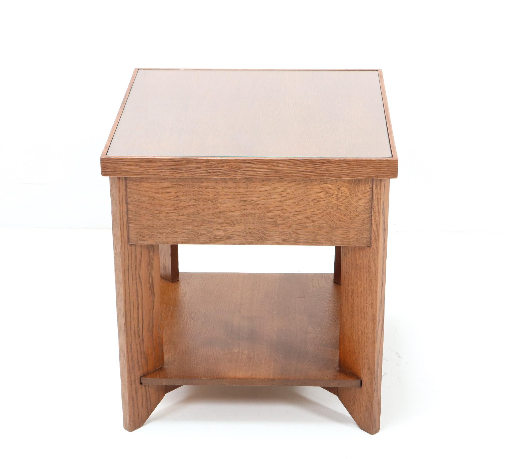 Oak Art Deco Modernist Coffee Table by Hendrik Wouda for H. Pander and
