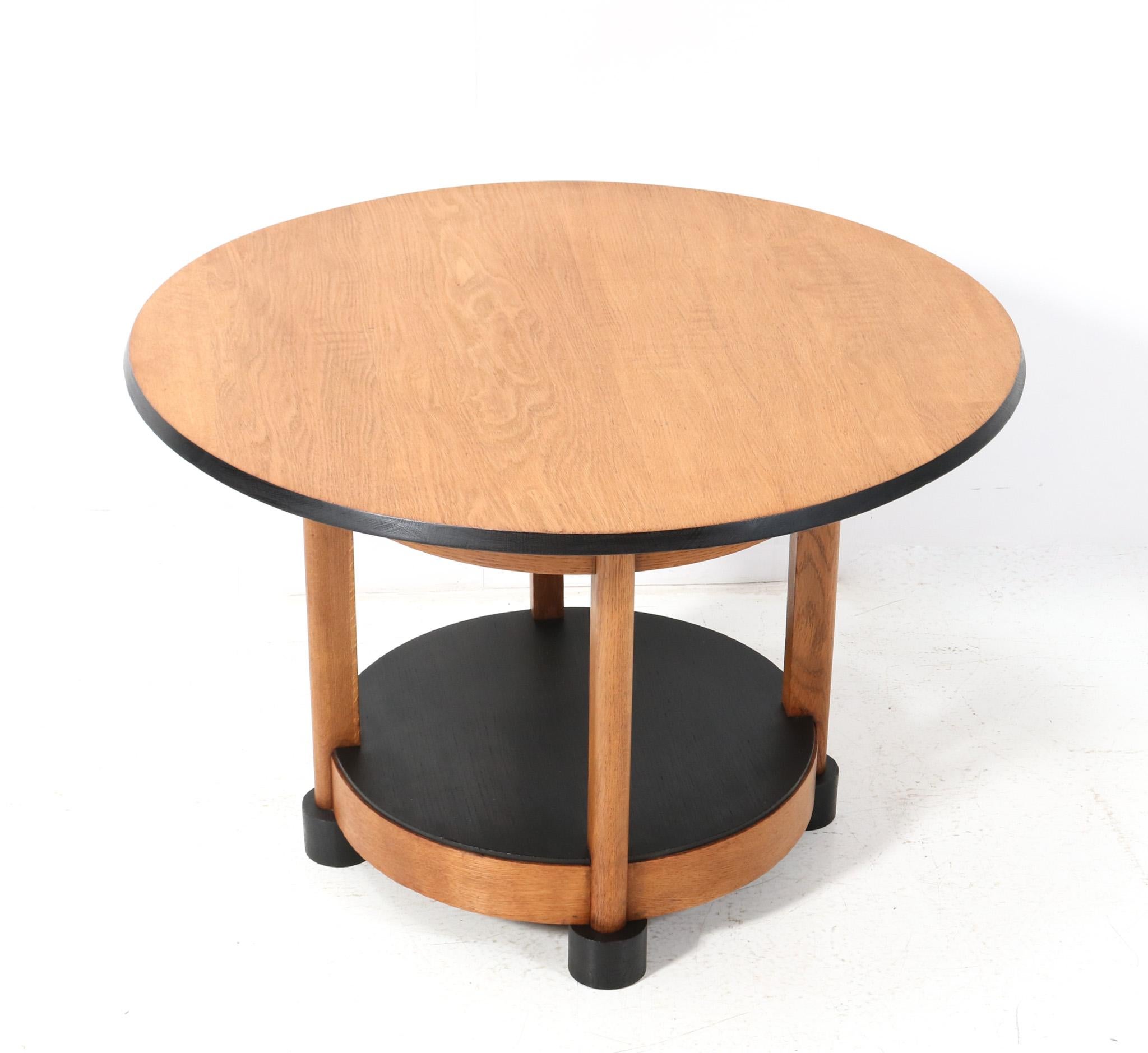 Oak Art Deco Modernist Coffee Table by Willem Penaat for Metz and Co ...