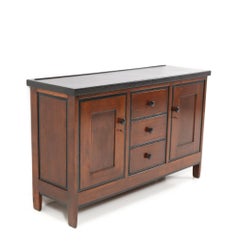Oak Art Deco Modernist Credenza or Sideboard by Frits Spanjaard for L.O.V.