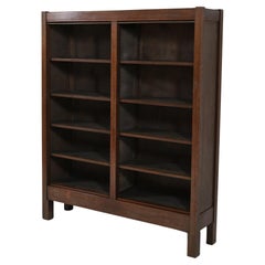 Oak Art Deco Modernist Open Bookcase by Frits Spanjaard for L.O.V. Oosterbeek