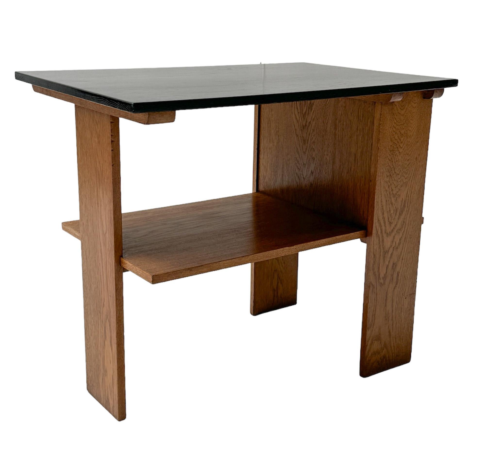 Oak Art Deco Modernist Serving Table by Cor Alons, 1920s For Sale 2