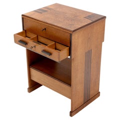 Used Oak Art Deco Modernist Sewing Table by P.E.L. Izeren for Genneper Molen, 1920s