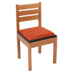 Sedia laterale modernista Art Deco in Oak di Jan Brunott, anni '20
