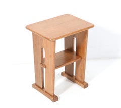 Table d'appoint Art Déco moderniste en chêne par Bas van Pelt pour My Home, années 1930