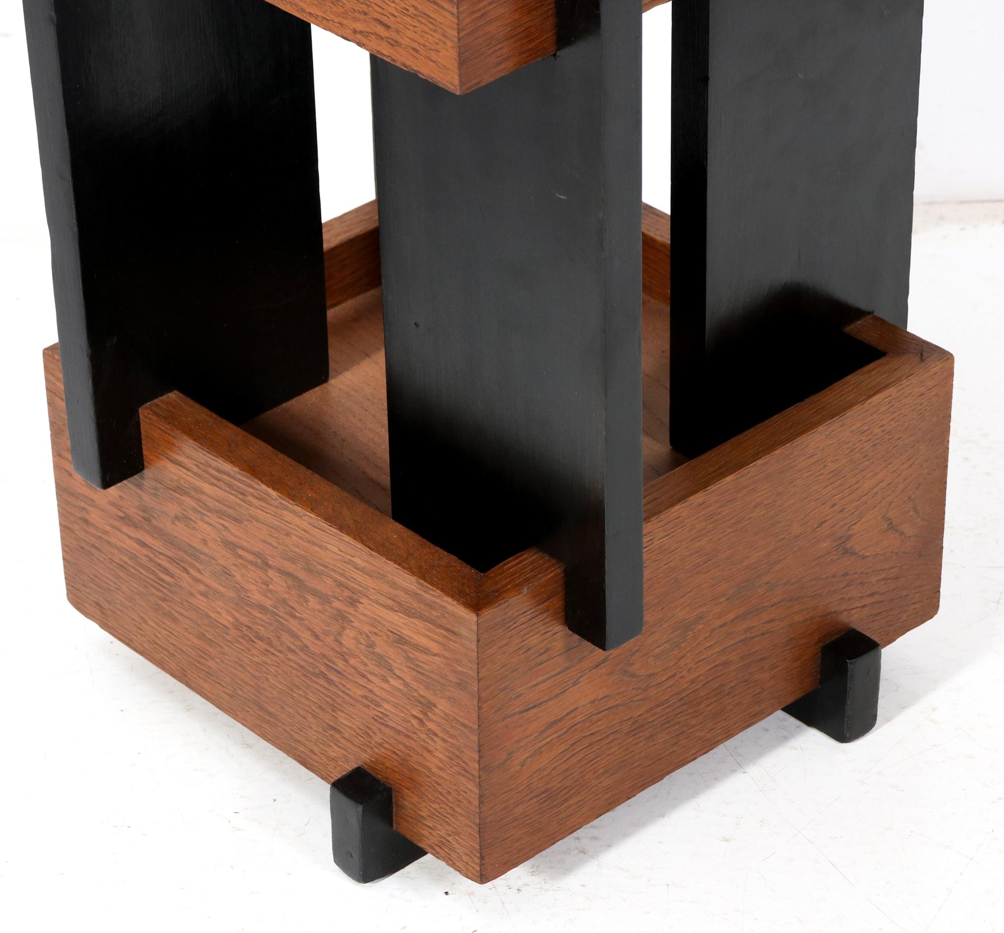 Beech Oak Art Deco Modernist Side Table by Cor Alons, 1930s For Sale