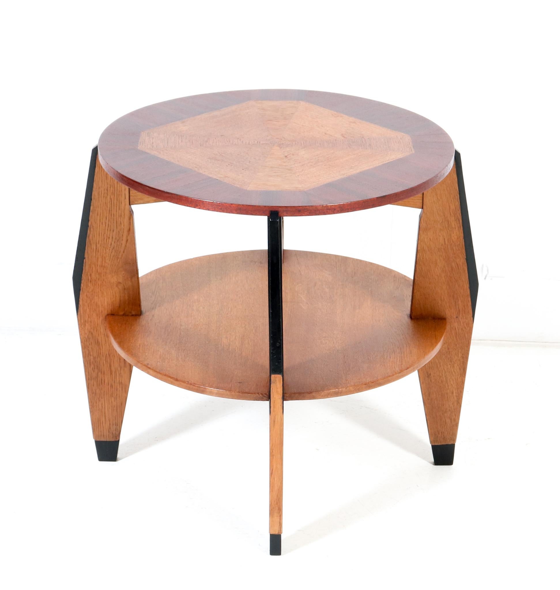 Early 20th Century Oak Art Deco Modernist Side Table by P.E.L. Izeren for De Genneper Molen, 1920s For Sale