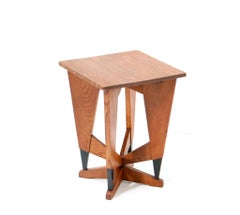 Oak Art Deco Modernist Side Table by P.E.L. Izeren for Genneper Molen, 1920s