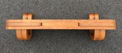 Oak Art Deco Wall Console Table Attributed to Francisque Chaleyssin