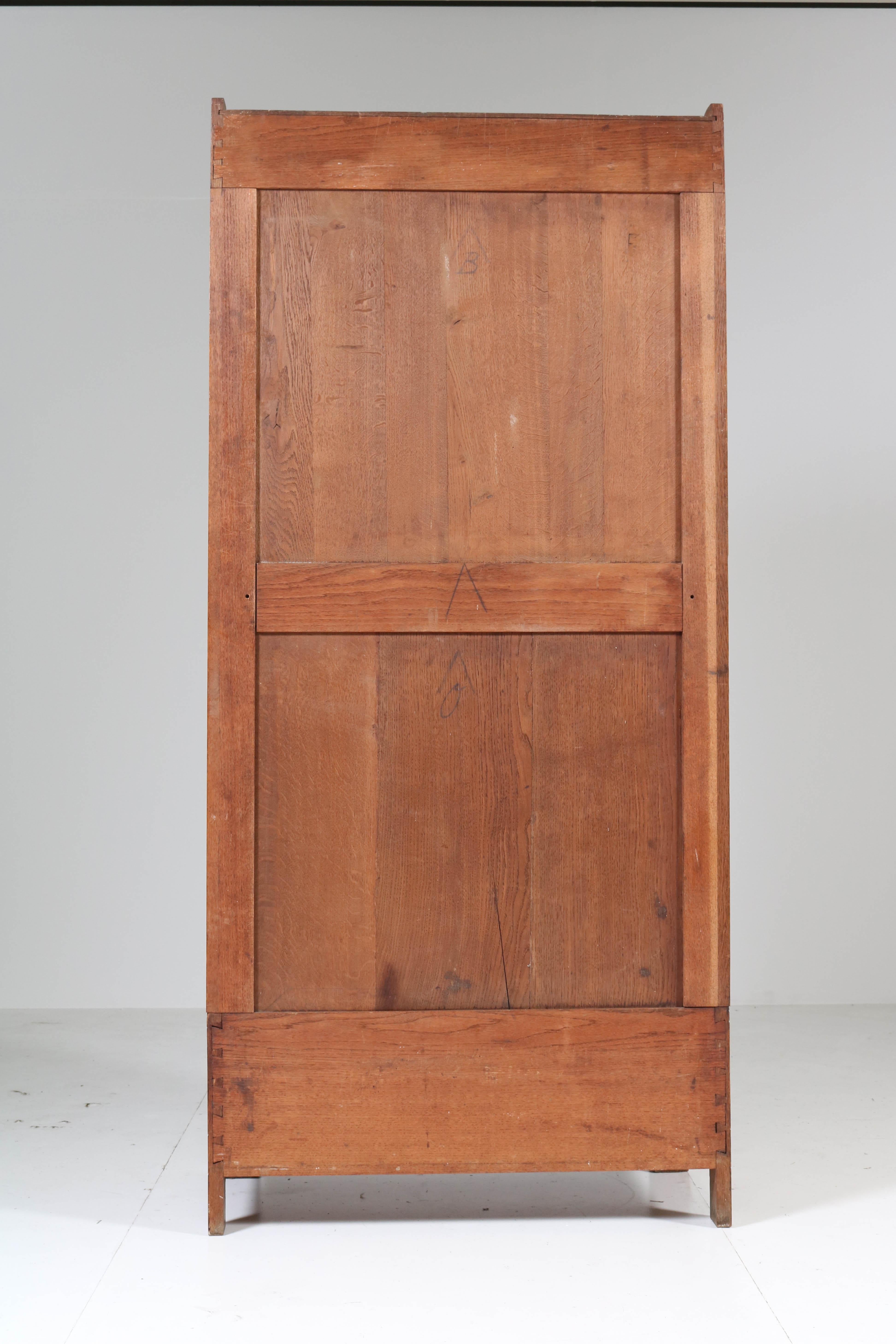 Oak Art Nouveau Arts & Crafts Armoir or Wardrobe, 1900s 2