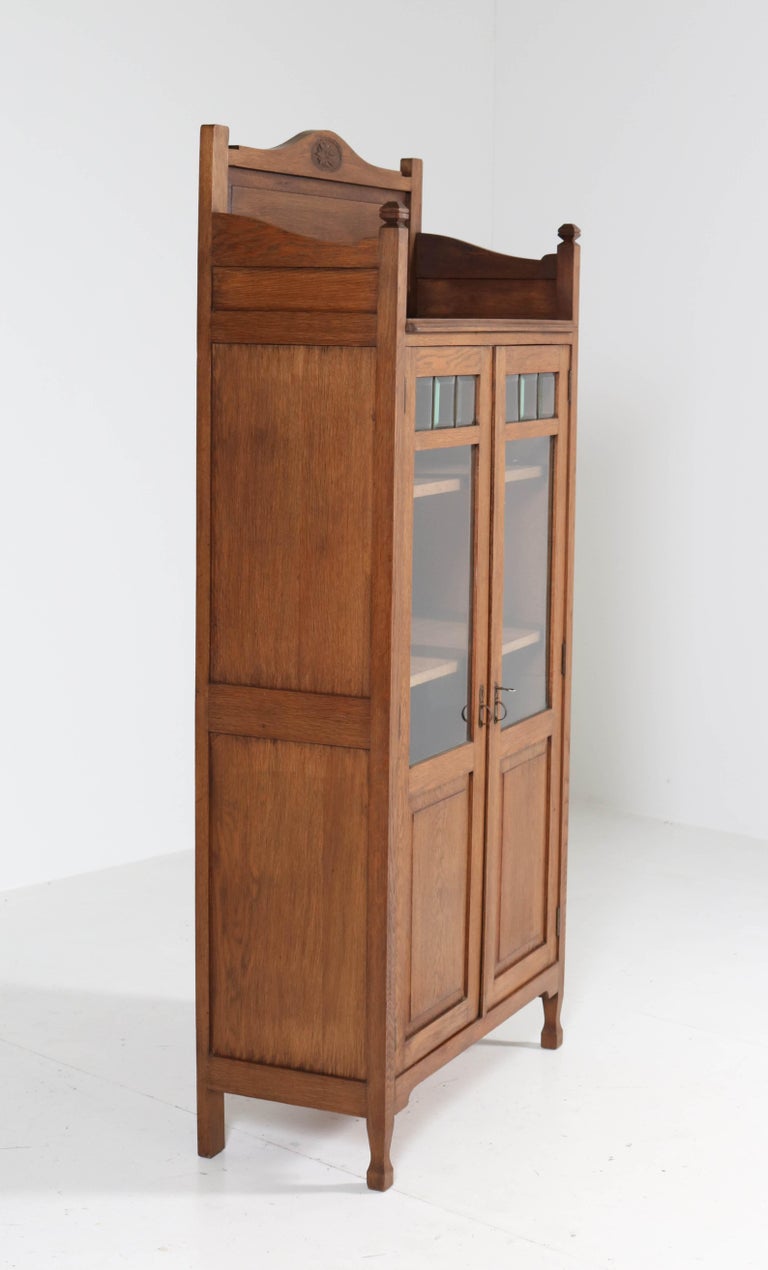 Oak Art Nouveau Arts and Crafts Bookcase, 1900s For Sale at 1stdibs