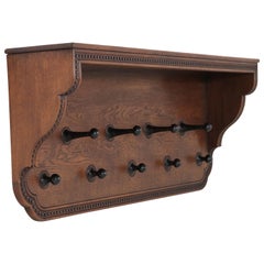 Oak Art Nouveau Arts & Crafts Coat Rack by K.P.C. de Bazel, 1900s