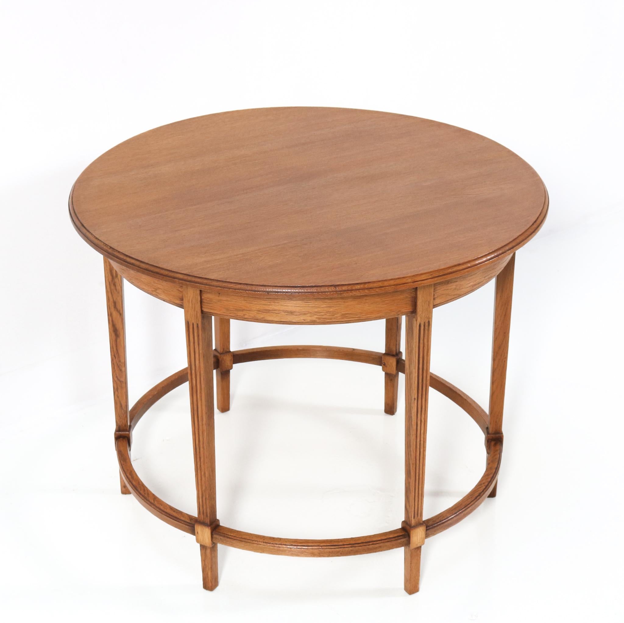 Early 20th Century Oak Art Nouveau Coffee Table, 1900s For Sale