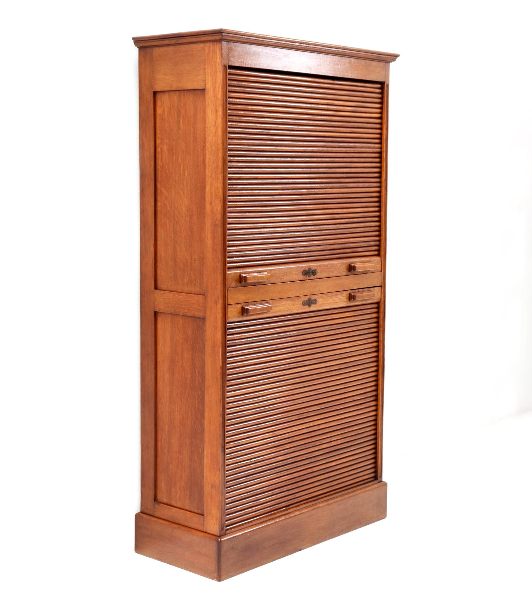 Oak Art Nouveau File Cabinet, 1900s 2