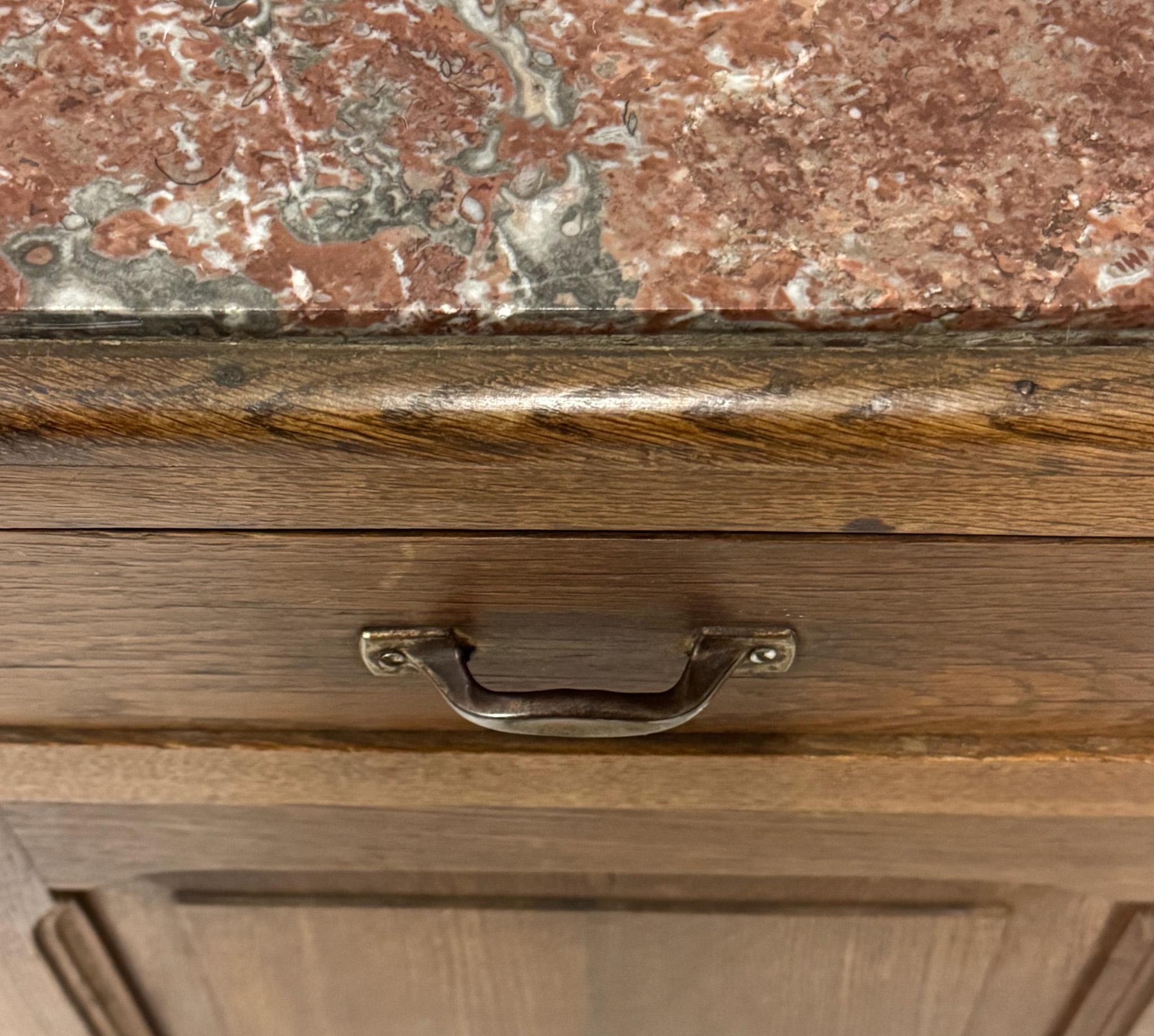 Oak Art Nouveau Nightstand or Bedside Table, 1900s 1