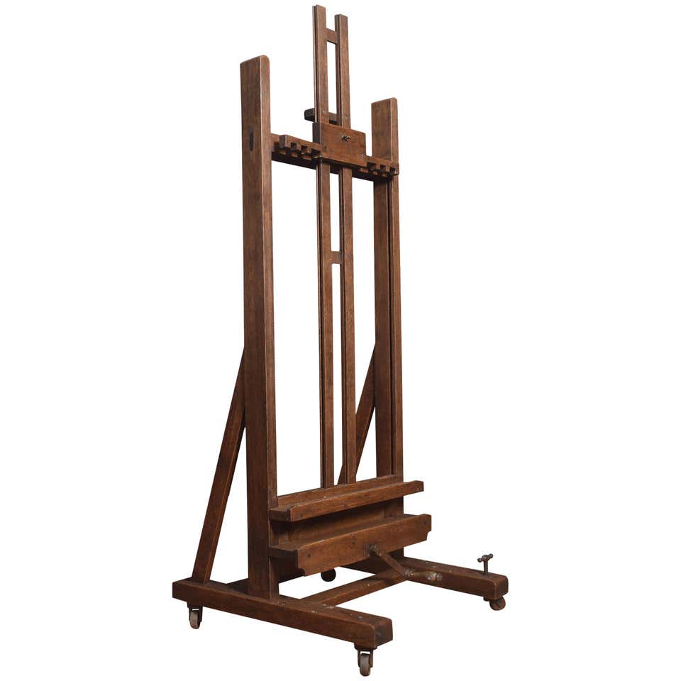 Oak Artist’s Adjustable Studio Easel at 1stDibs