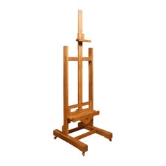 Antique Oak Artist’s Adjustable Studio Easel