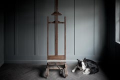 Oak Artist's Easel with Crank Mechanism