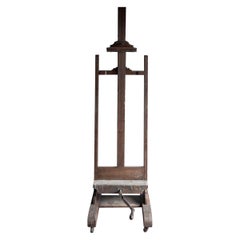 Oak Artist's Easel with Crank Mechanism