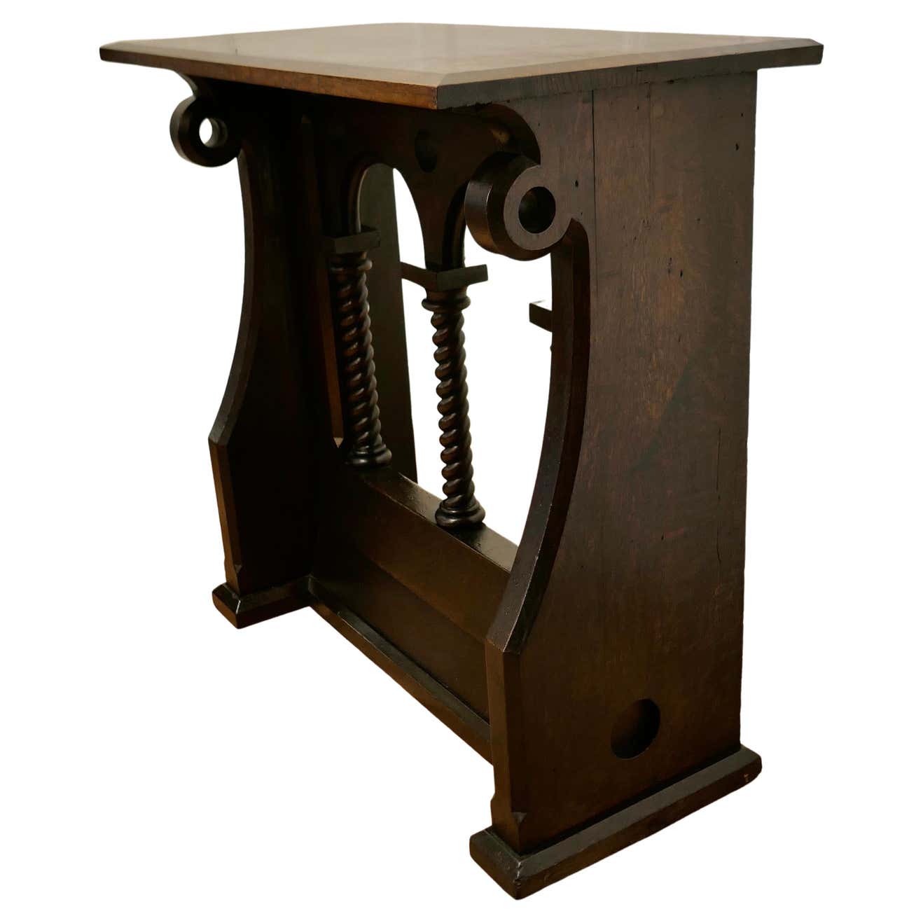 Oak Arts and Crafts Restaurant Reception Podium, Greeter For Sale at ...