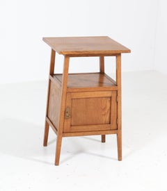 Oak Arts & Crafts Art Nouveau Bedside Table by Onder den Sint Maarten, 1900s