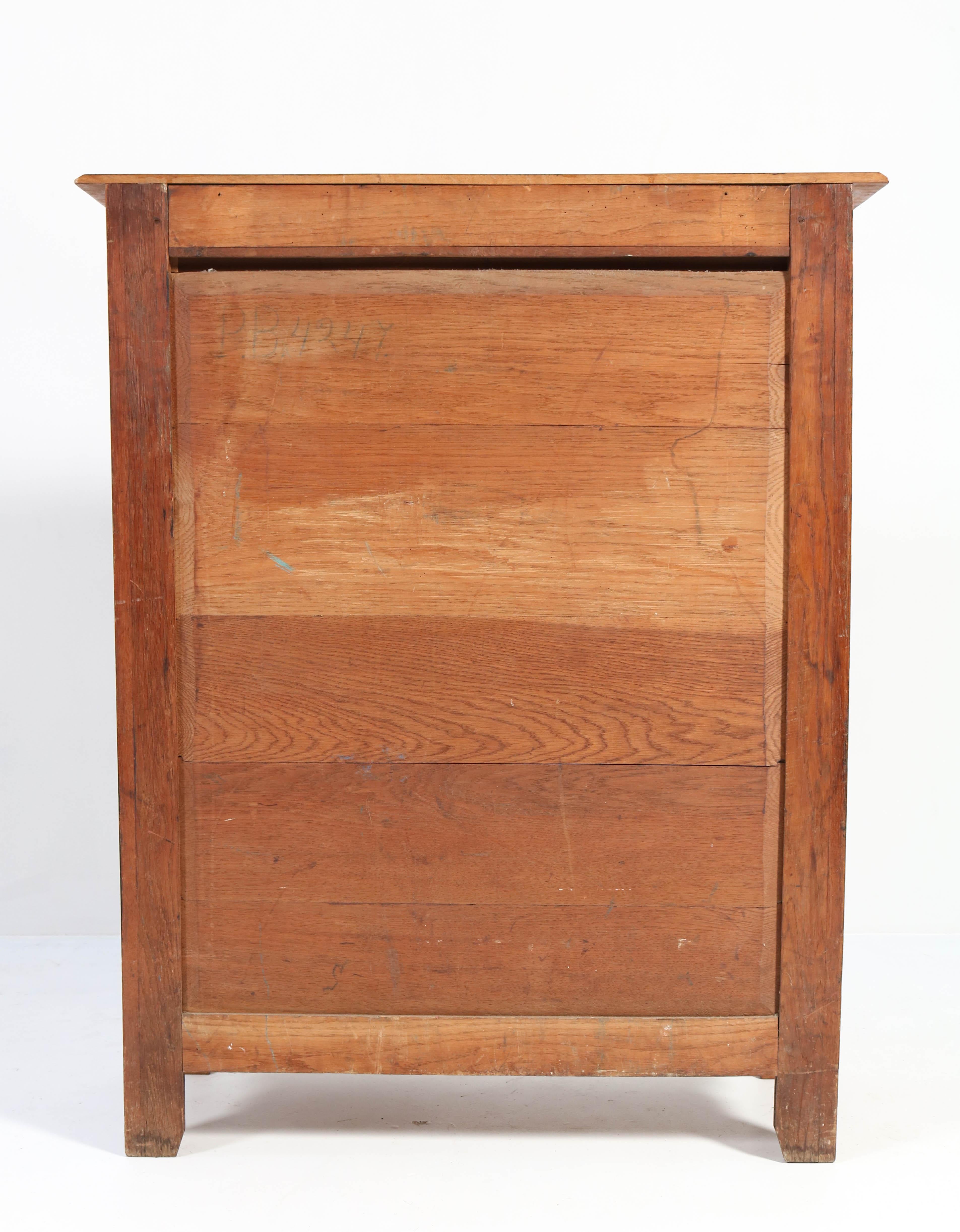 Oak Arts & Crafts Art Nouveau Cabinet, 1900s 1