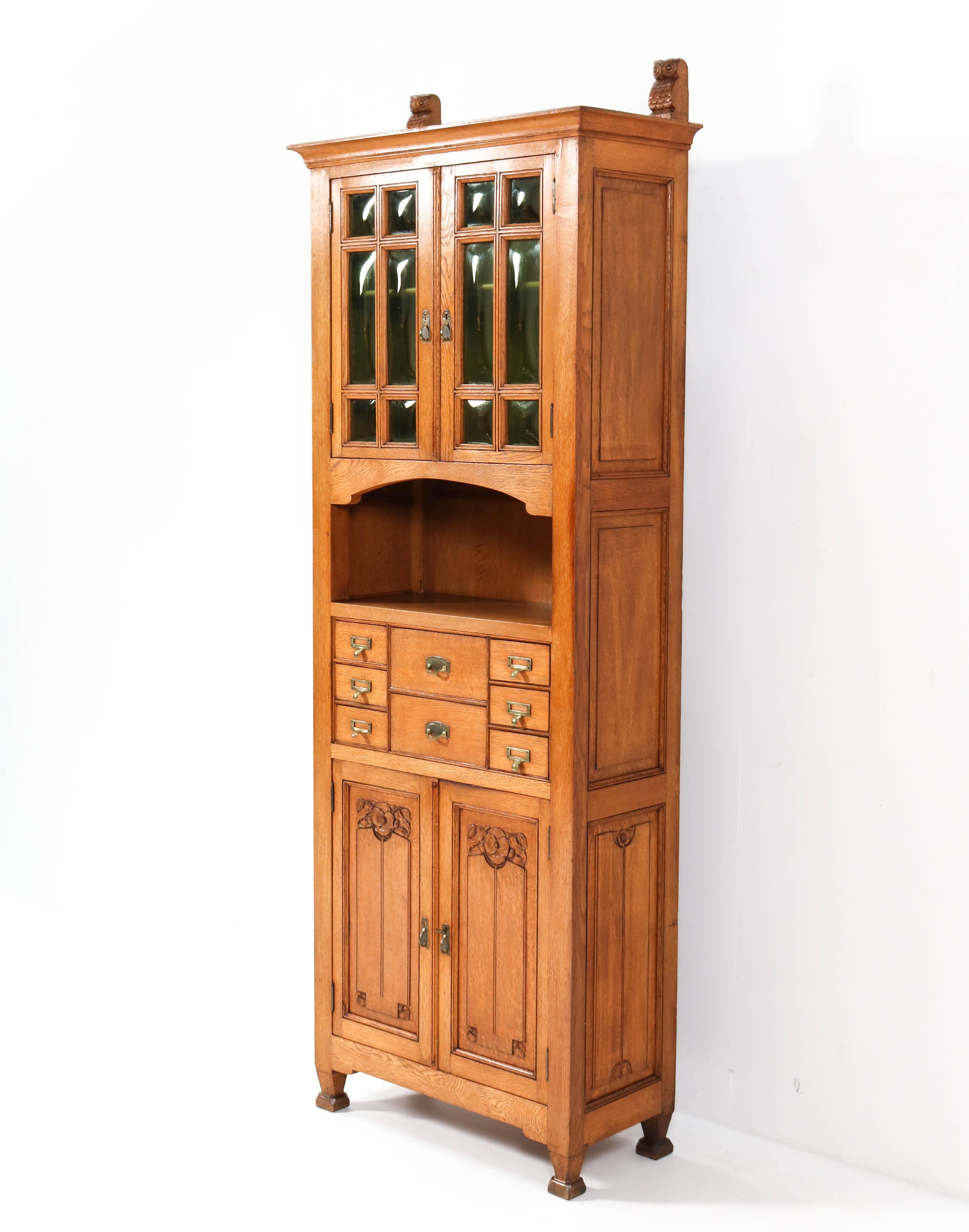 Arts and Crafts Oak Arts & Crafts Art Nouveau Cabinet by Kobus de Graaff, 1900s