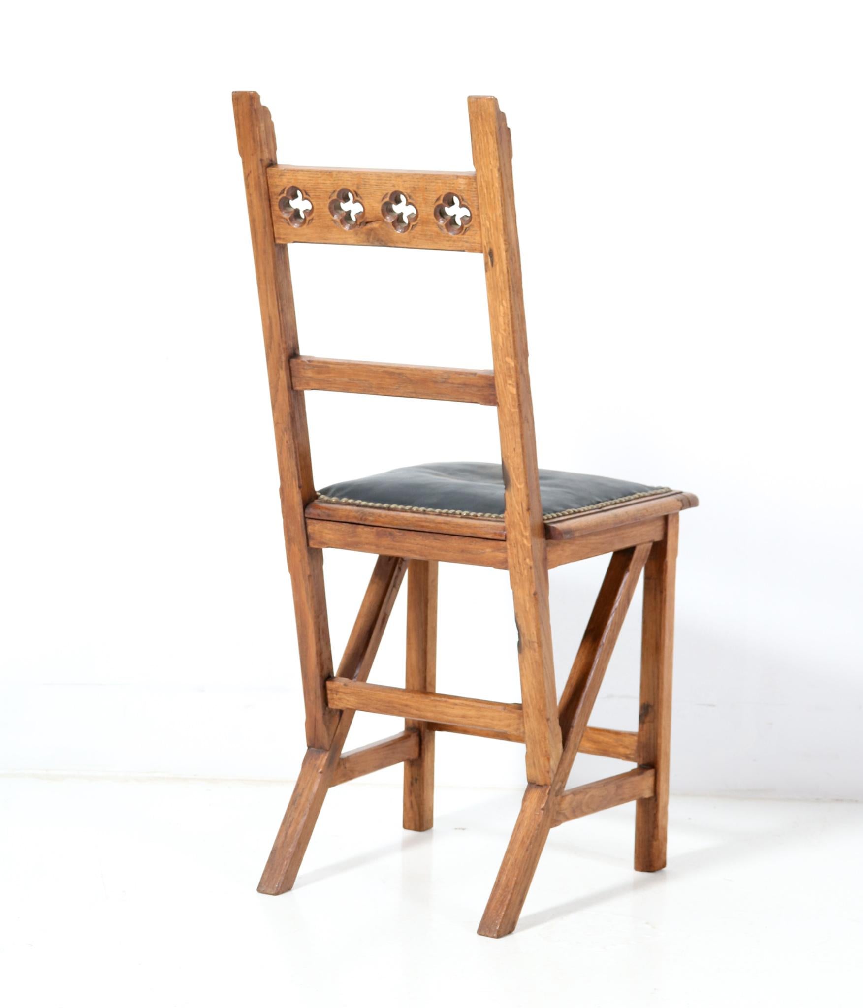 Jugendstil-Beistellstuhl aus Eichenholz von Hendrik Petrus Berlage, 1900er Jahre, Kunsthandwerk (Frühes 20. Jahrhundert) im Angebot
