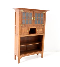 Oak Arts & Crafts Bookcase by Karel Sluyterman for Onder den Sint Maarten, 1900s