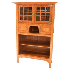 Oak Arts & Crafts Bookcase by Karel Sluyterman for Onder den Sint Maarten, 1900s